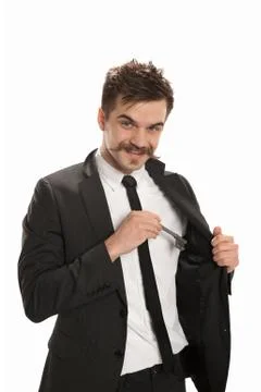 Key in lapel pocket Stock Photos