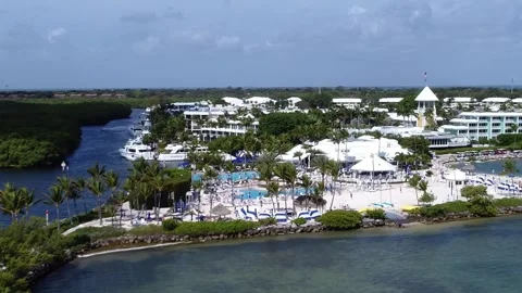Key Largo Florida Pool Day at the Beach Stock Footage 286249213