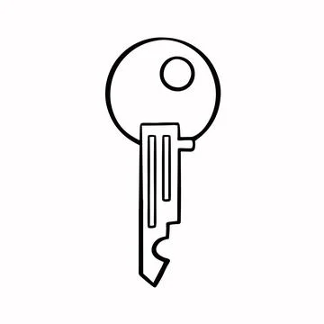 Key line black, vector illustration eps10 Stock Illustration