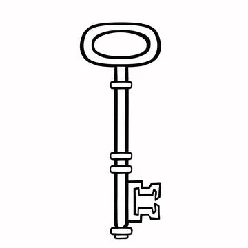 Key line black, vector illustration eps10 Stock Illustration
