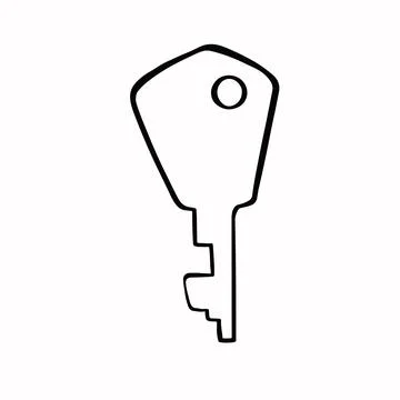 Key line black, vector illustration eps10 Stock Illustration