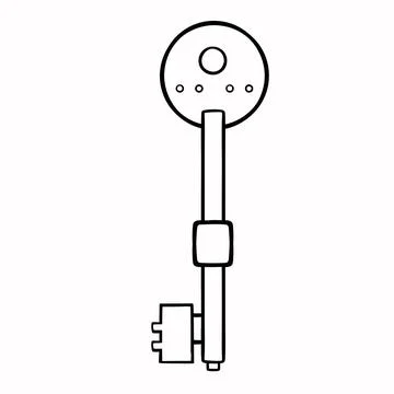 Key line black, vector illustration eps10 Stock Illustration