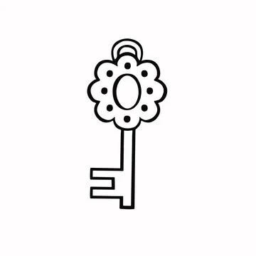 Key line black, vector illustration eps10 Stock Illustration