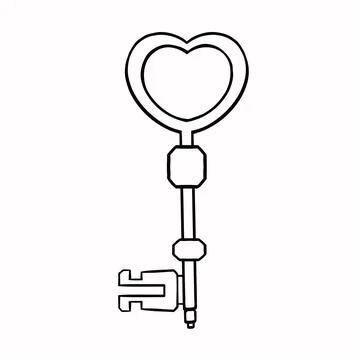 Key line black, vector illustration eps10 Stock Illustration
