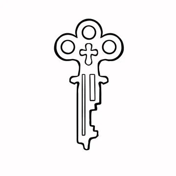Key line black, vector illustration eps10 Stock Illustration