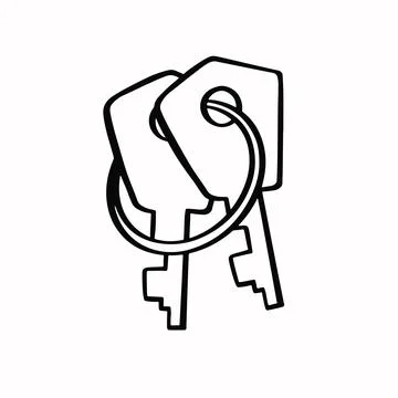 Key line black, vector illustration eps10 Stock Illustration