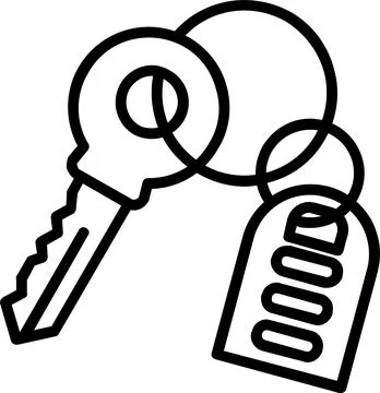 Key Line Icon Design Stock Illustration