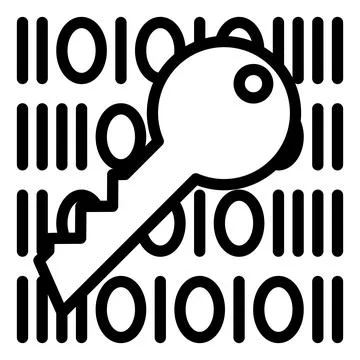 Key line icon vector illustration isolated on white background Stockillustratie