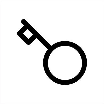 Key line icon vector illustration isolated on white background Stock Illustration