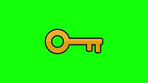 Key, lock animated icon. Video stock 322214535
