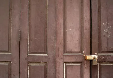 Key lock in the door Stock Photos