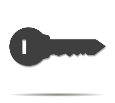Key lock double shadow icon vector イラスト素材