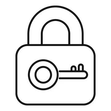 Key lock icon showing access and security Stock Illustration