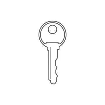 Key lock icon vector isolated on white background Stock Illustration