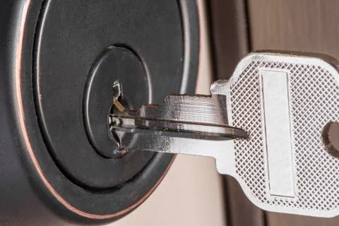 Key in Lock Stock Photos