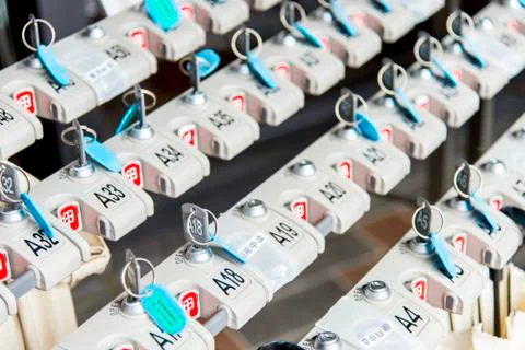 Key &amp; lock for umbrella Stock Photos