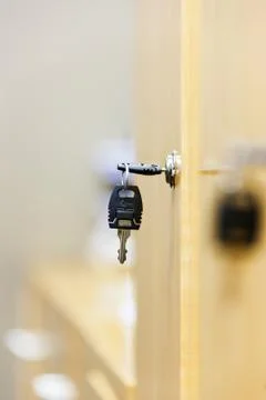 Key locker close-up Foto stock