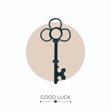 Key lucky charm Stock Illustration