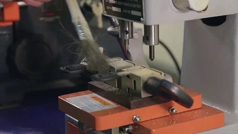 Key Machine cutting Stock Footage 79523280