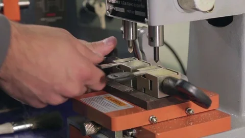 Key Machine cutting Stock Footage 79525112