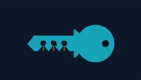 Key Managerial Team Illustrazione stock