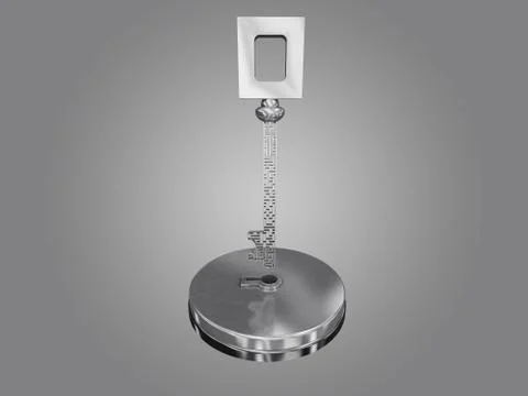 The key is a maze, on a gray gradient background. Stock Illustration