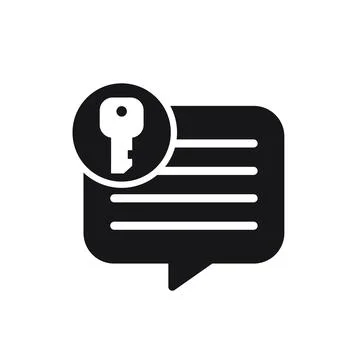 Key message icon on white Stock Illustration