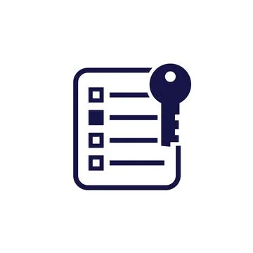 Key message icon on white Stock Illustration
