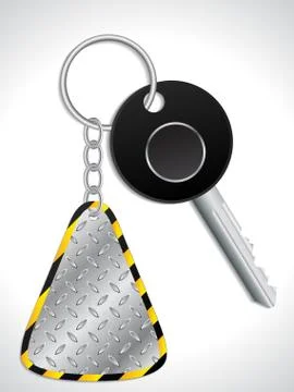 Key with metallic keyholder Stock Illustration