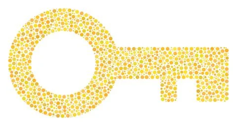 Key Mosaic of Dots Stock Illustration