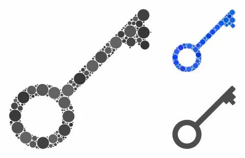 Key Mosaic Icon of Circle Dots Stock-Illustration