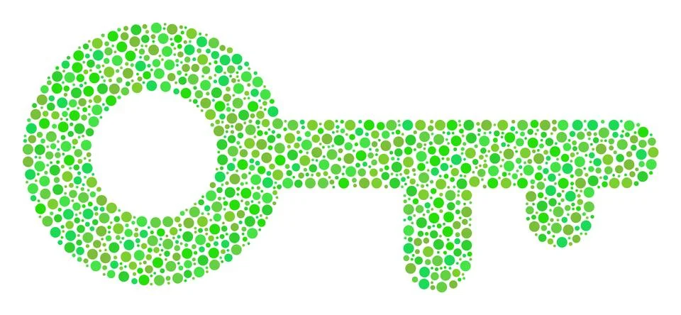 Key Mosaic of Small Circles Illustrazione stock