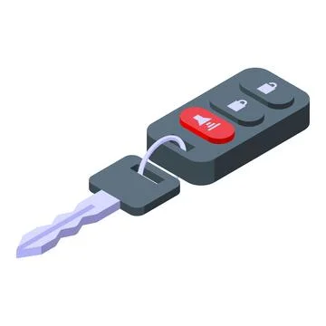Key of new auto icon isometric vector. Auto shop イラスト素材