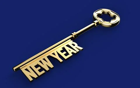 Key New Year 스톡 사진