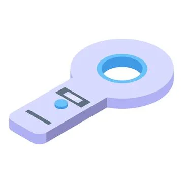 Key nfid reader icon isometric vector. Security control gate Illustrazione stock