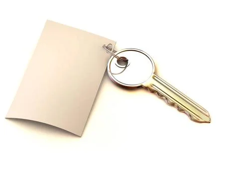 Key with note. 3d key with note. 3d Copyright: xZoonar.com/MaksymxYemelyan... Stock Photos