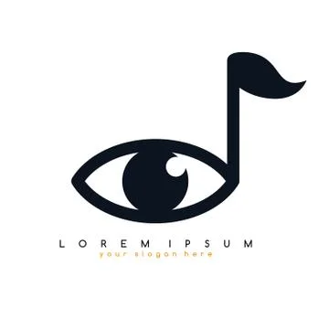 Key note eye sight watch look logo Illustrazione stock