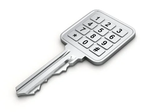 Key with numeric keypad Stock Illustration