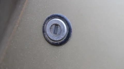 Key open car trunk closeup Stock Footage 50128543