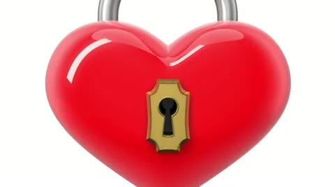 Key opening closed Heart. Alpha mask. HD 1080. Stock-Footage 20448184