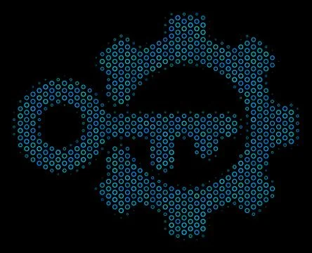 Key Options Composition Icon of Halftone Bubbles Stock Illustration