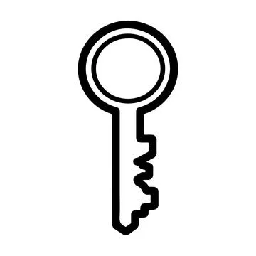 Key outline icon vector on white background Stock-Illustration