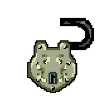 Key padlock vintage game pixel art vector illustration Stock Illustration