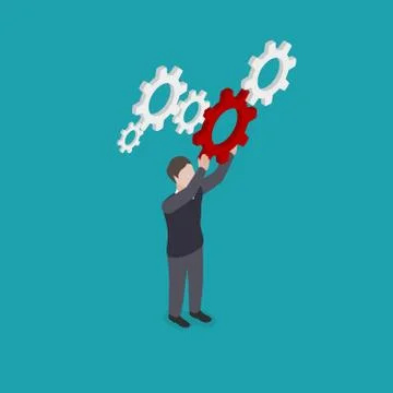 Key part in business Stock Illustration