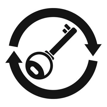 Key password recovery icon simple vector. Web account Stock Illustration