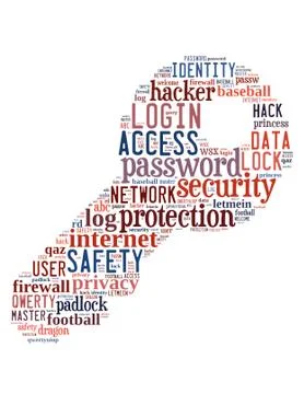 Key password, word cloud concept 스톡 일러스트