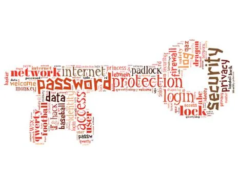 Key password, word cloud concept 스톡 일러스트