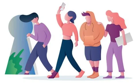 Key People Concept Stockillustratie