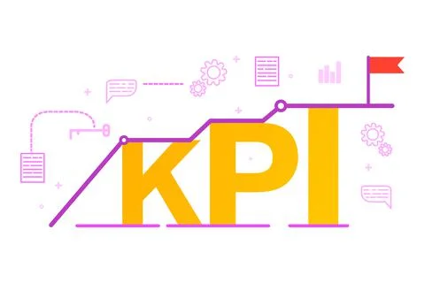 Key Performance Indicator business concept.Improving the work of the company. Stock Illustration