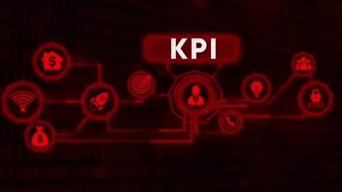 Key performance indicator data visualization with binary code backdrop Stock Footage 327760707